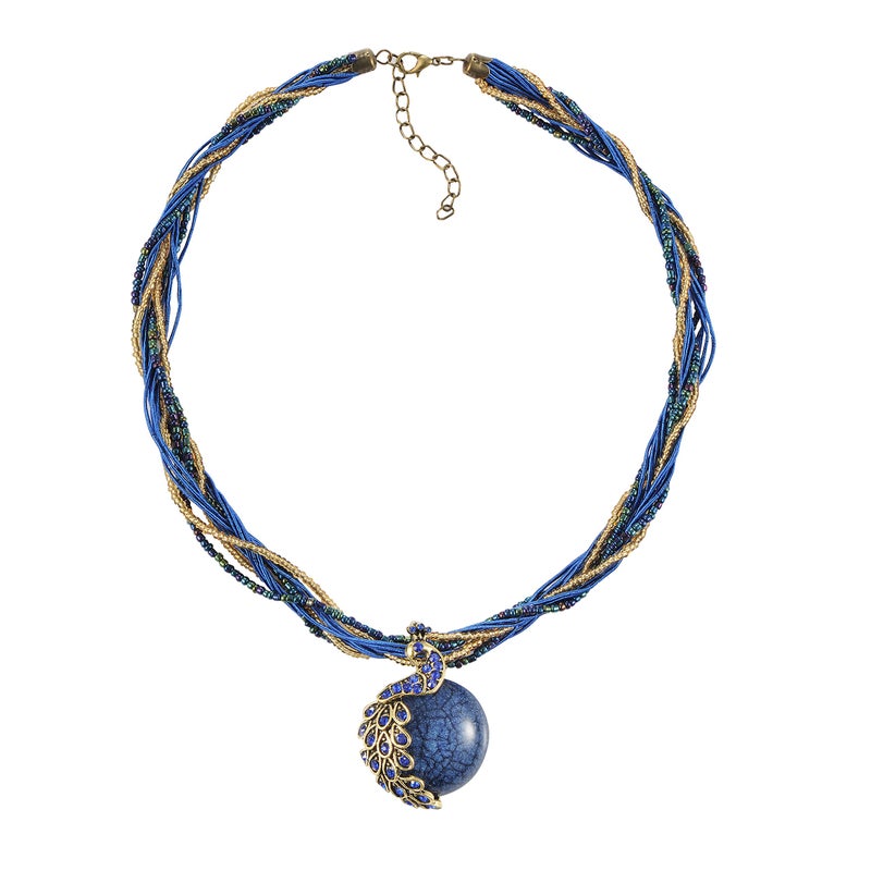 ZONMANÂ® Pretty Jewelry Retro Bohemia Style Pendant Opal Phoenix Peacock Necklace Best Gifts for Women (P2) - Image 1